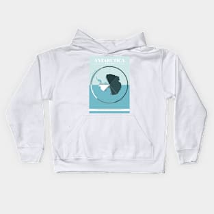 Antarctica Territory Map Kids Hoodie